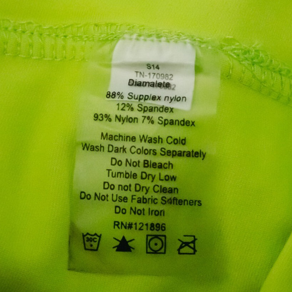 Title Nine Size Medium M Lime Green Breeze Contrast Stitching Pull On Skort - Picture 4 of 6